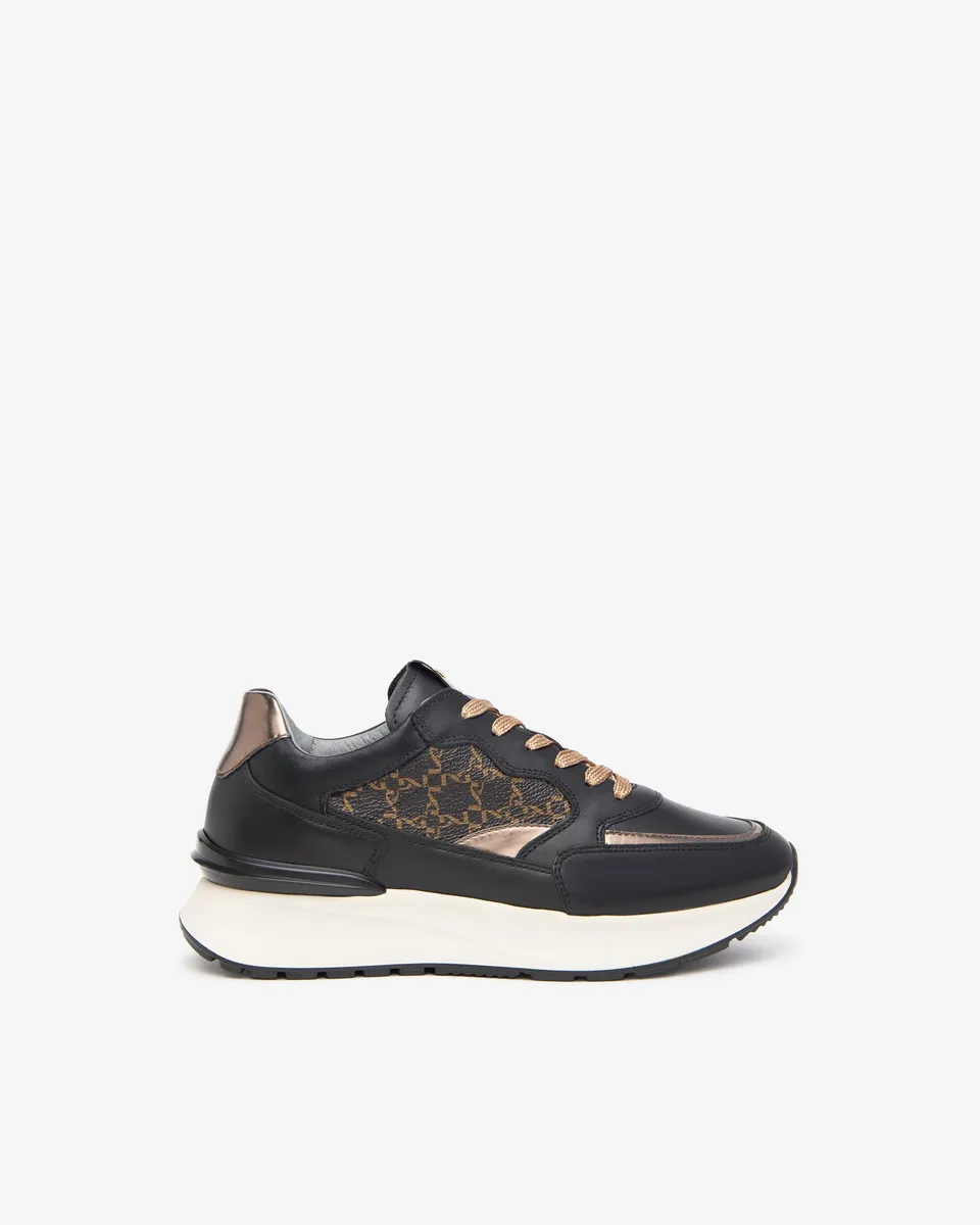 Nero Giardini Sneakers Baskets Cuir Femme Tissu