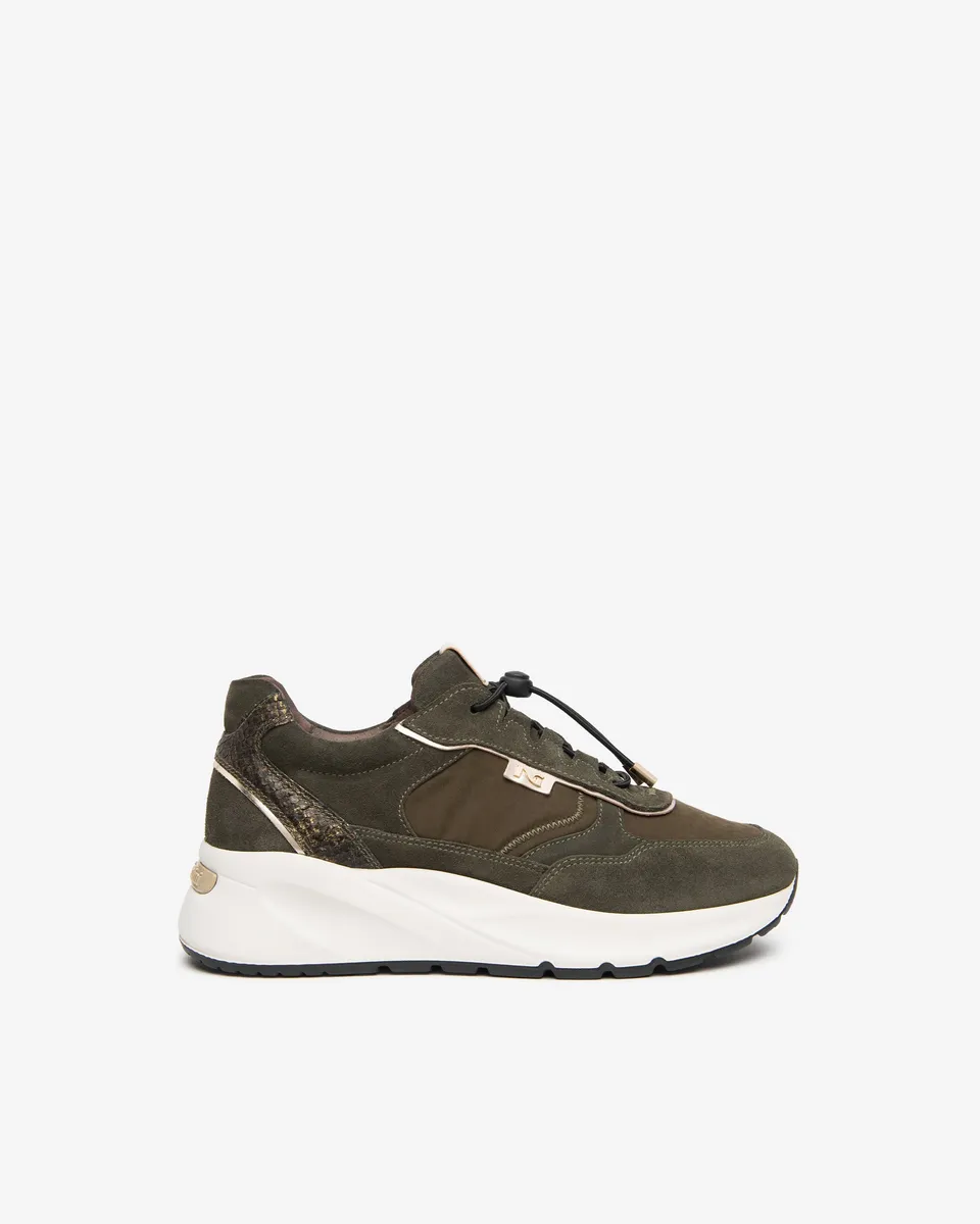 Nero Giardini Sneakers Baskets Femme Cuir Toile Pointure 38