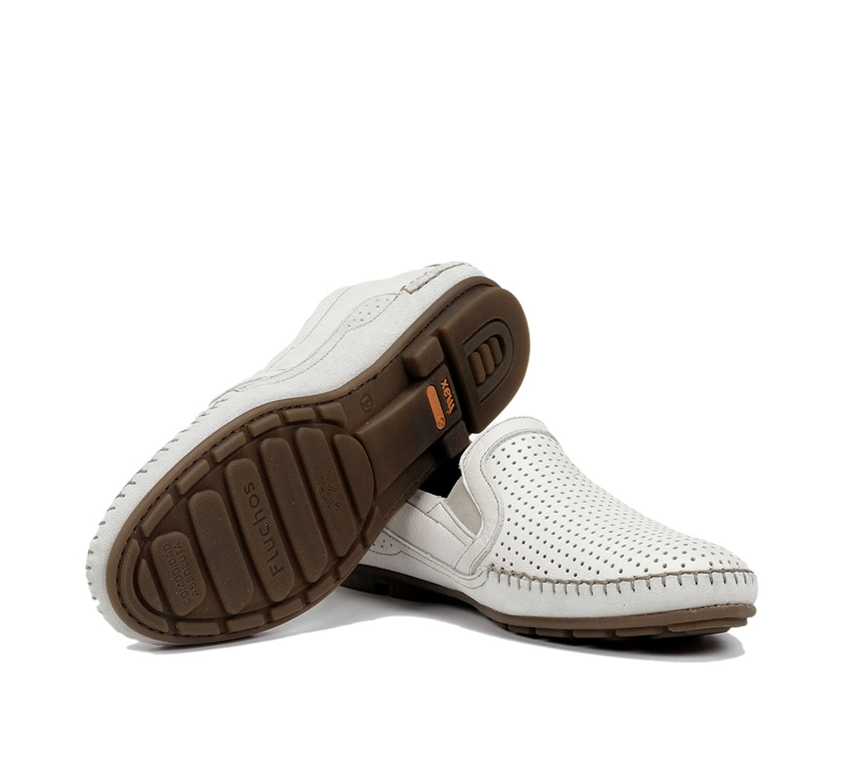 Fluchos Dorian F1177 mocassins blanc homme cuir