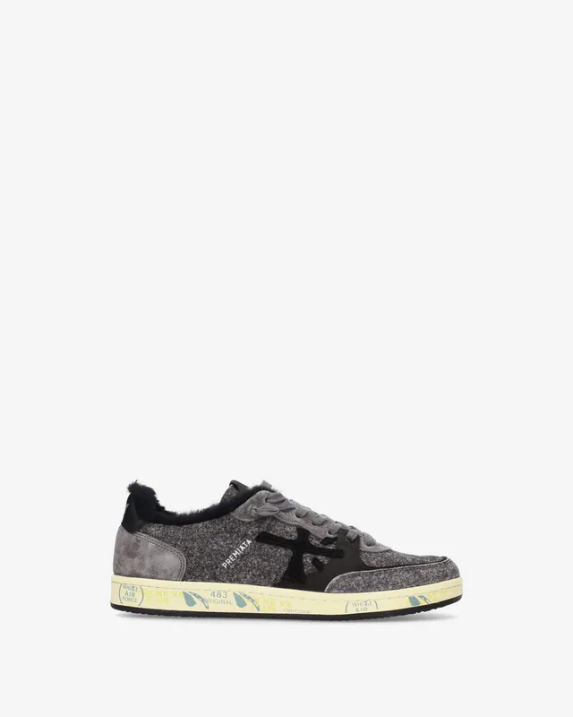 Premiata Bskt Clay 8713M sneakers homme daim gris