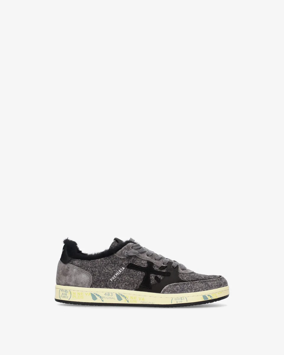 Premiata Bskt Clay 8713M sneakers homme daim gris