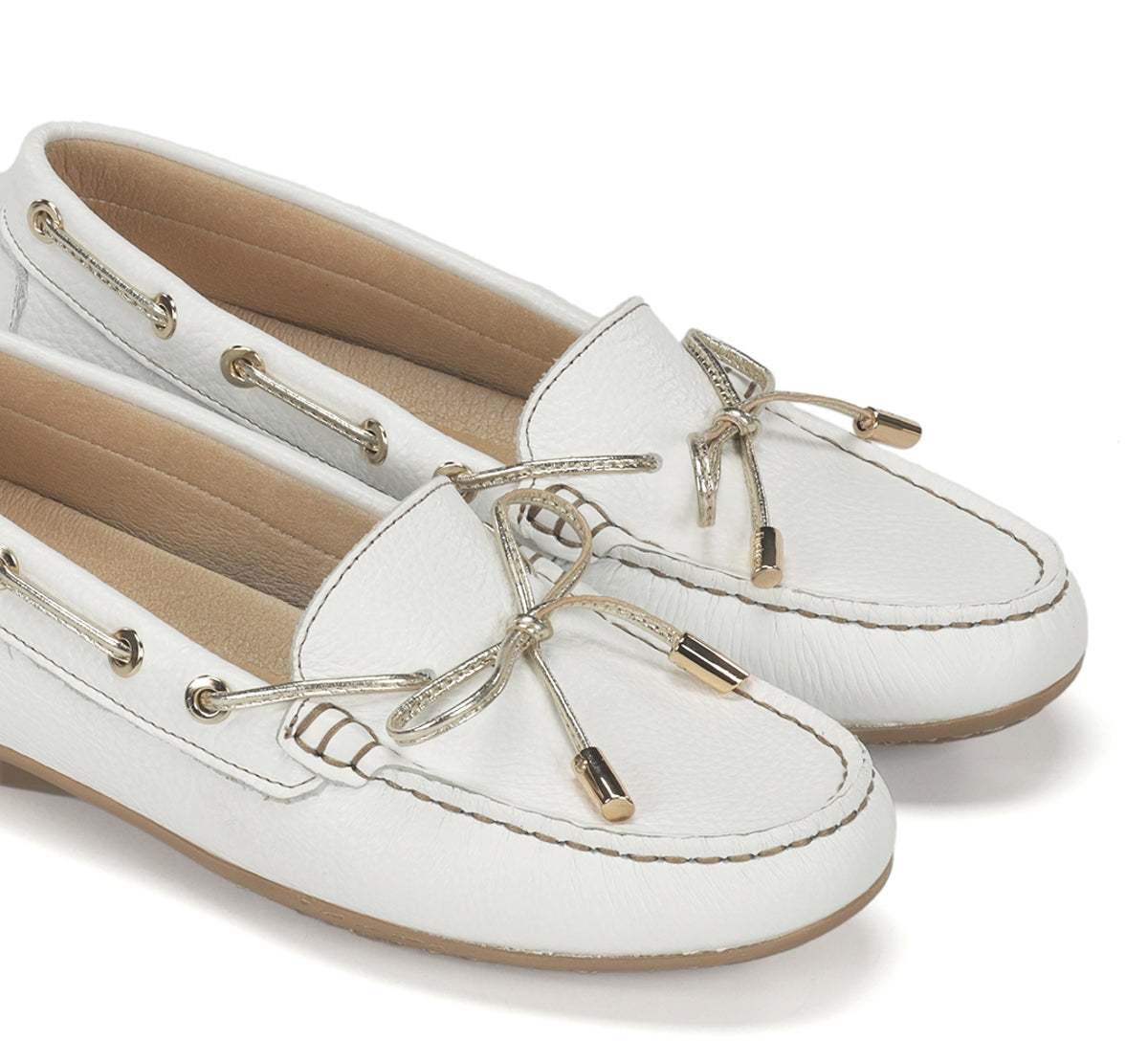 Fluchos Bruni F2158 mocassin blanc femme cuir