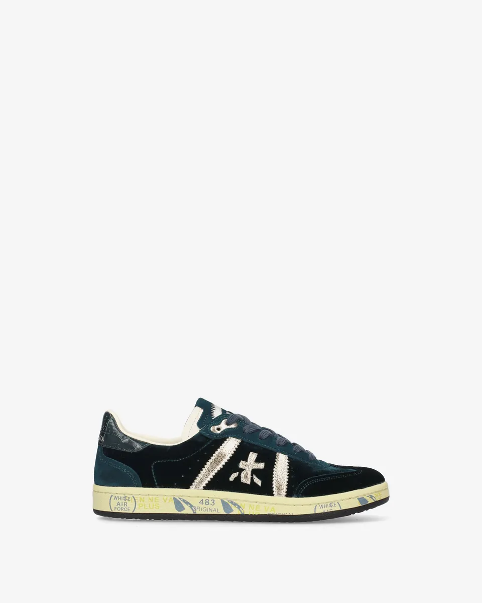 Premiata Bonnied 8581 baskets bleu velours femme