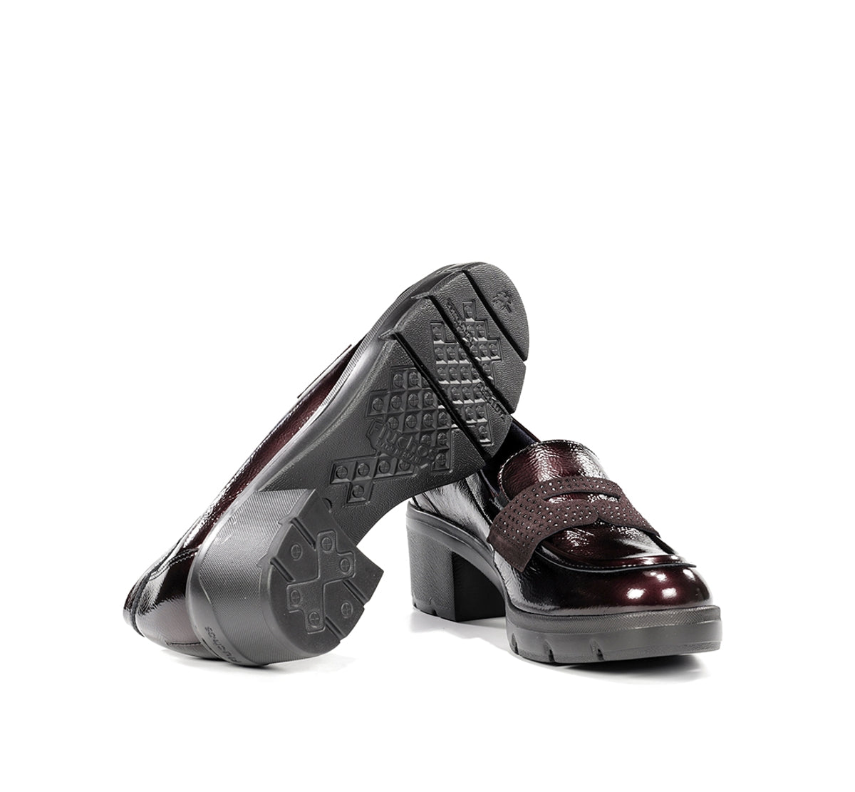 Fluchos Fugaz F2517 Mocassin Bordeaux Femme Track