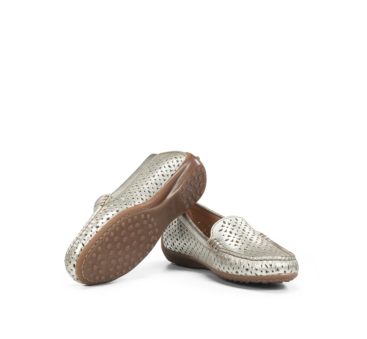 Fluchos Mocasines Bruni F2157 mocassins argent femme