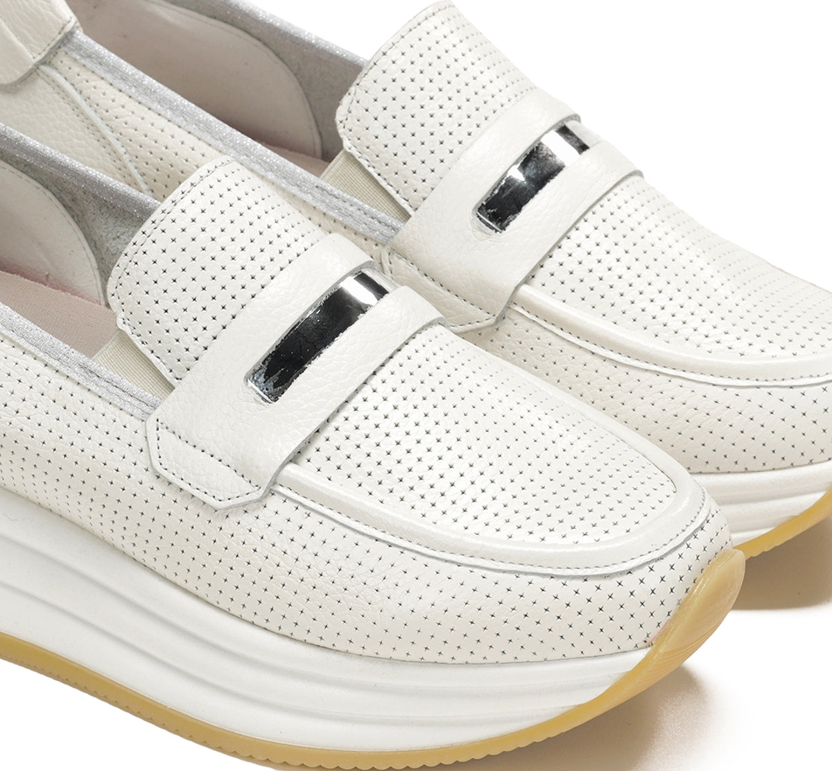 Dorking Draz D9243 mocassins blanc femme confort