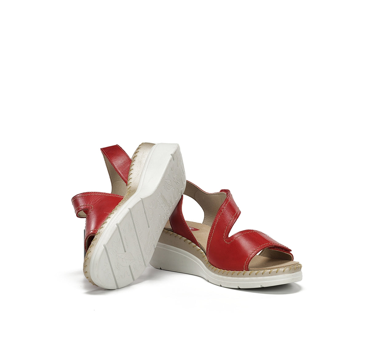 Fluchos Leza F2137 sandales femme rouges cuir