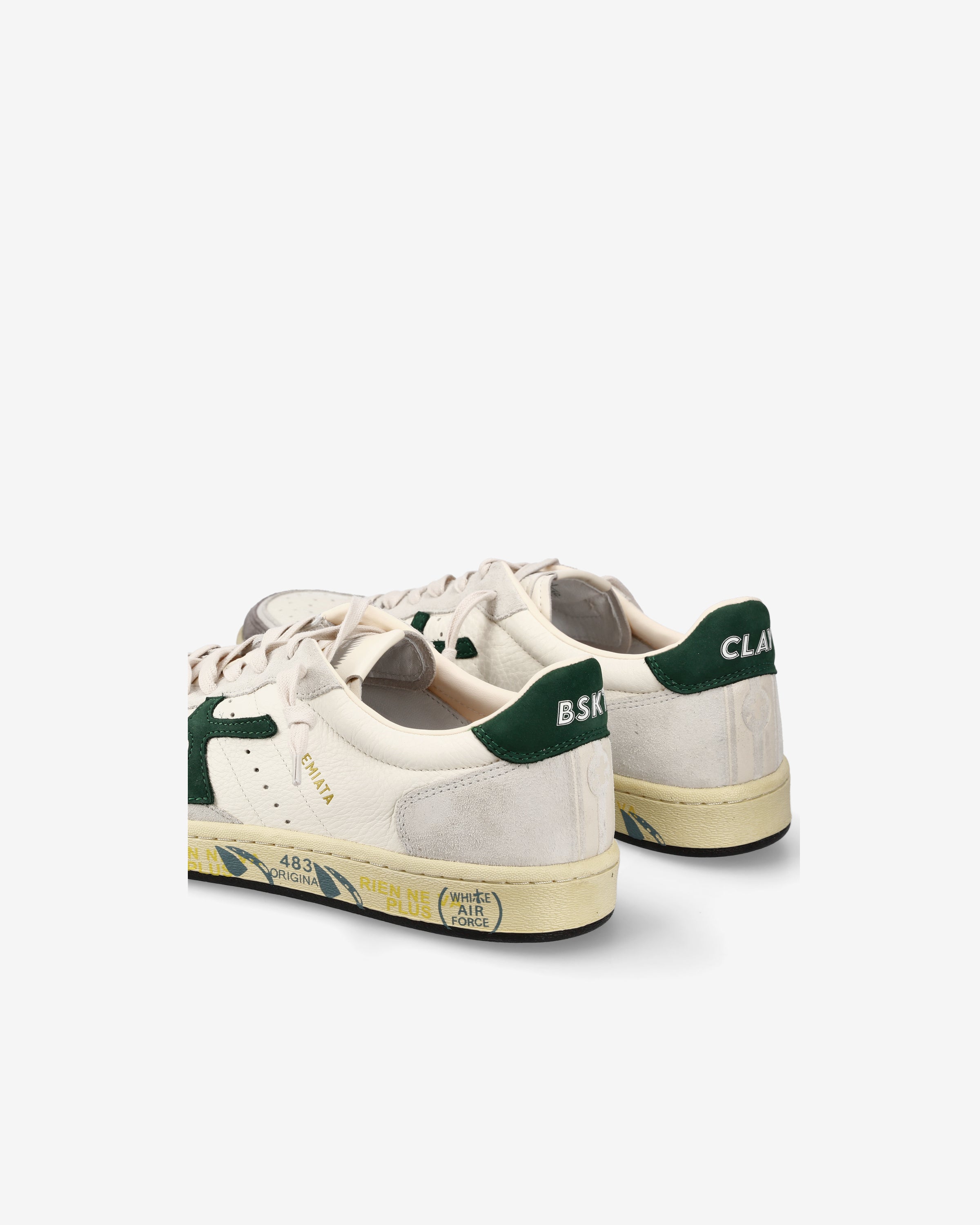 Premiata Bskt Clay 7623 sneakers cuir blanc homme