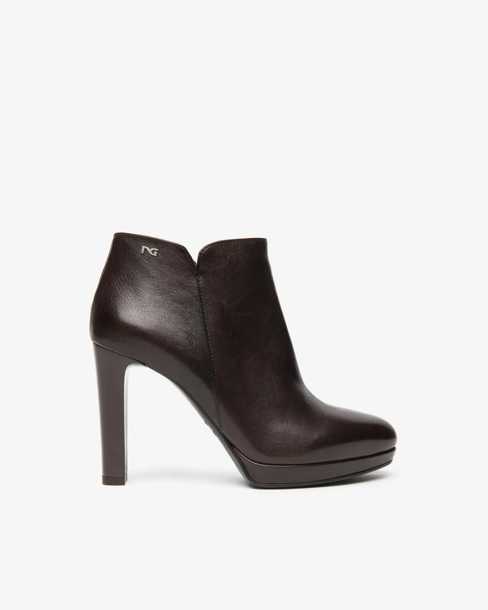 Nero Giardini Ankle Booties bottines cuir femme talon bloc