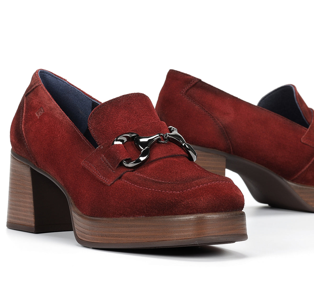 Dorking by Fluchos Cristel D9155 mocassins rouges plateforme