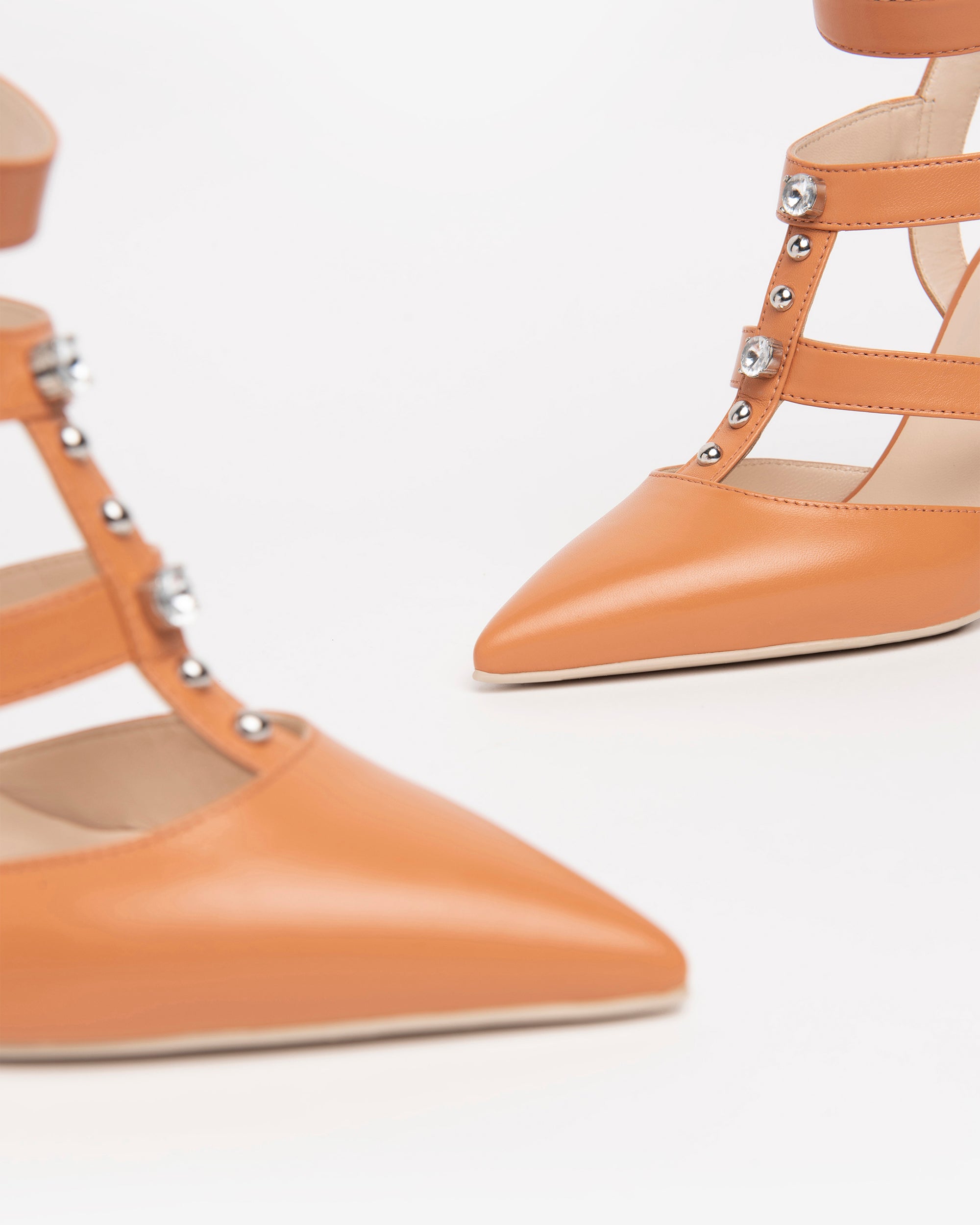 Nero Giardini Décolleté escarpins cuir strass talon 9,5 cm