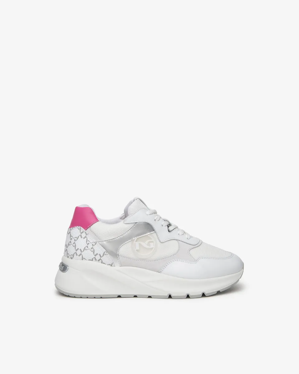 Nero Giardini Sneakers baskets cuir femme toile