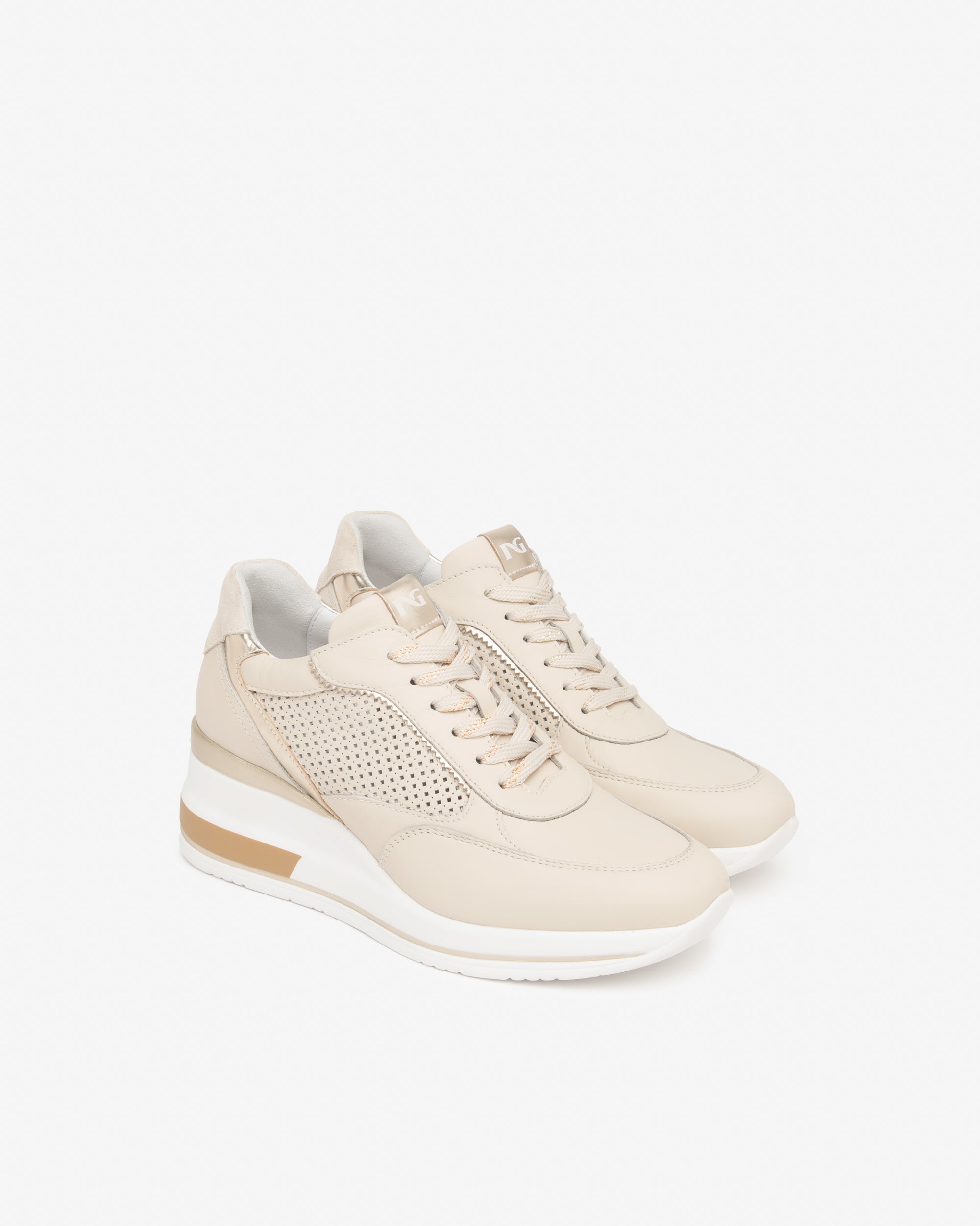 Nero Giardini Sneakers baskets femme cuir tissu 38