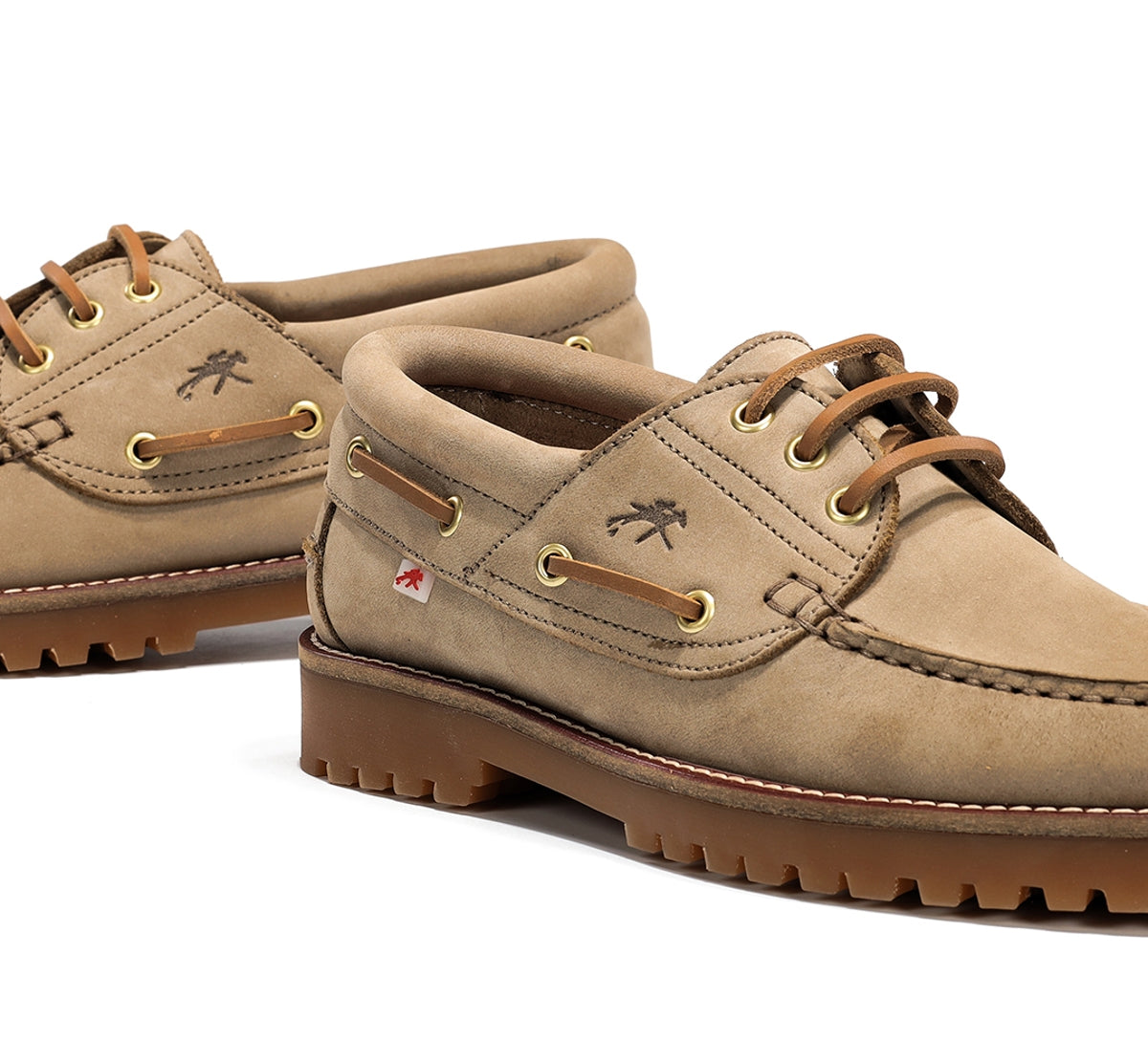 Fluchos Scott F0053 chaussures bateau taupe femme