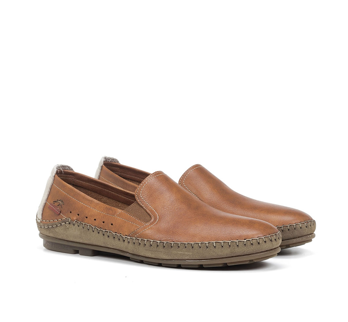 Fluchos Dorian F1174 mocassins marron homme slip on