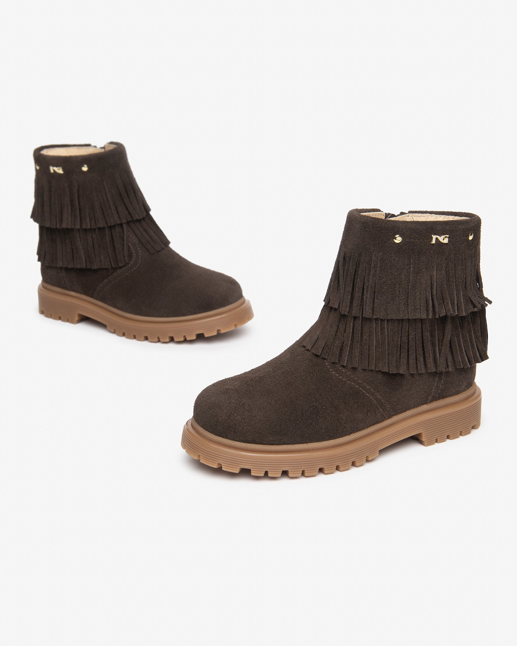 Nero Giardini Bottines Daim Fille Franges 25-30