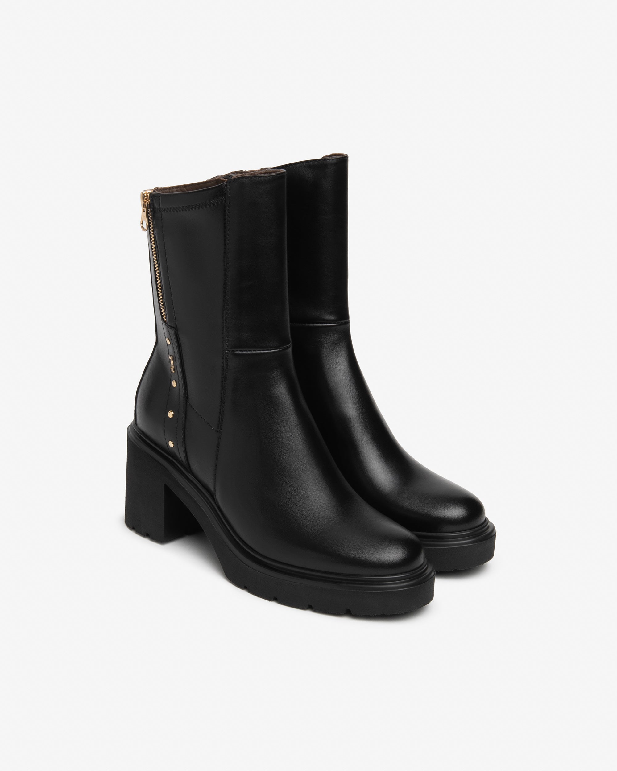 Nero Giardini Ankle Boots Bottines cuir talon 8,5 cm zip