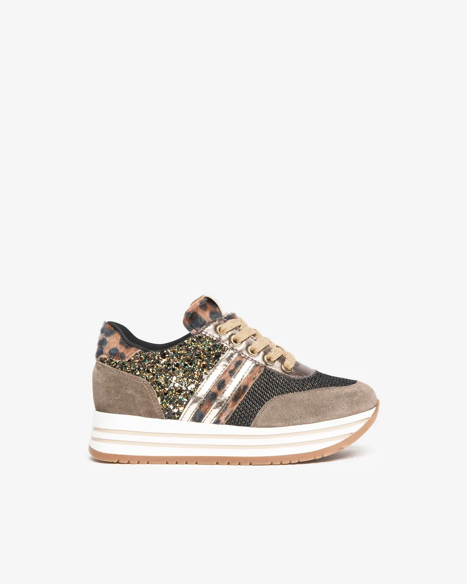 Nero Giardini Sneakers Basket Daim Ado Paillettes