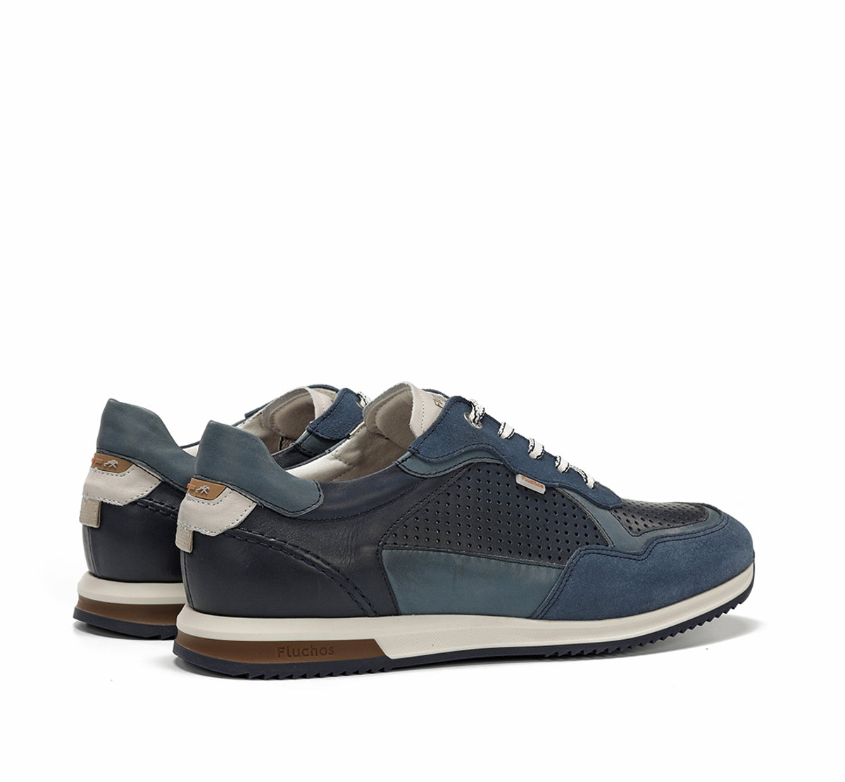 Fluchos Samir F2415 basket bleu cuir homme