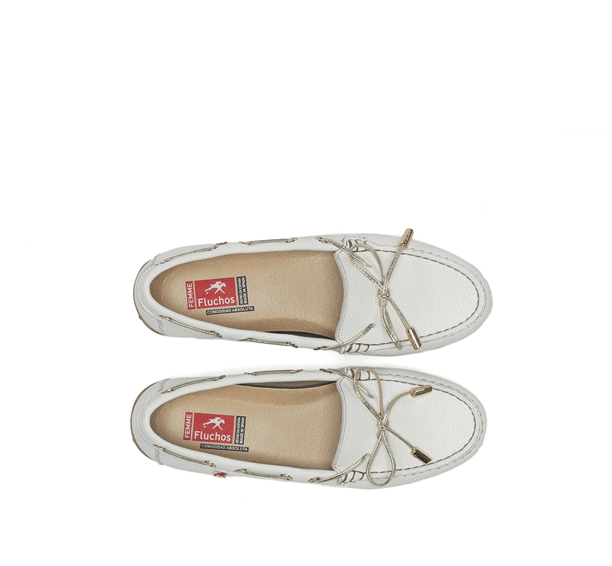 Fluchos Bruni F2158 mocassin blanc femme cuir
