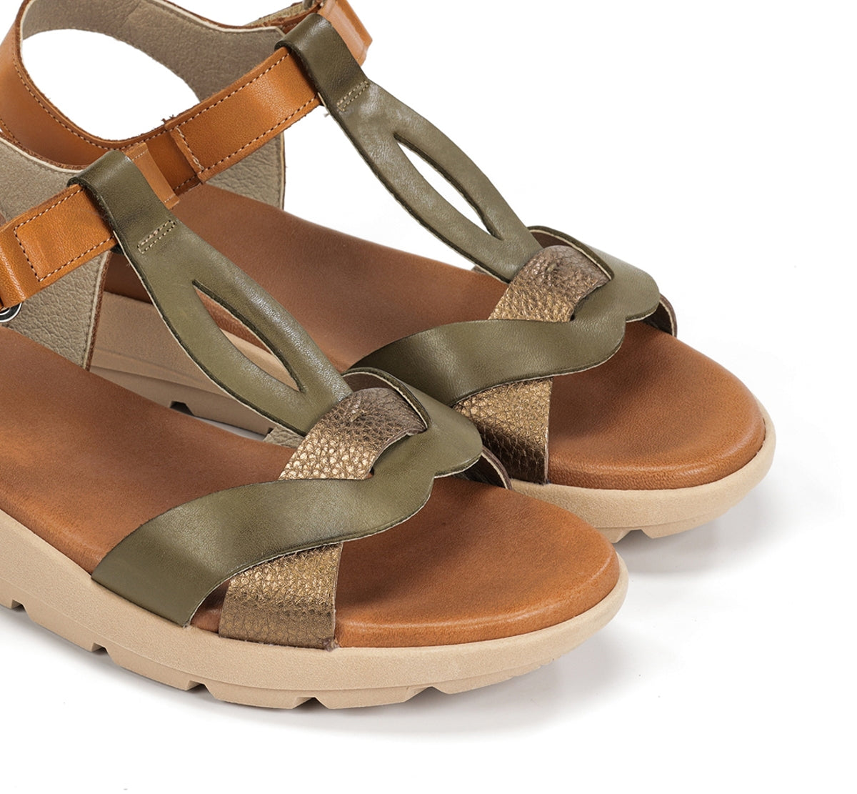 Dorking Gandia D9466 sandale femme vert légère