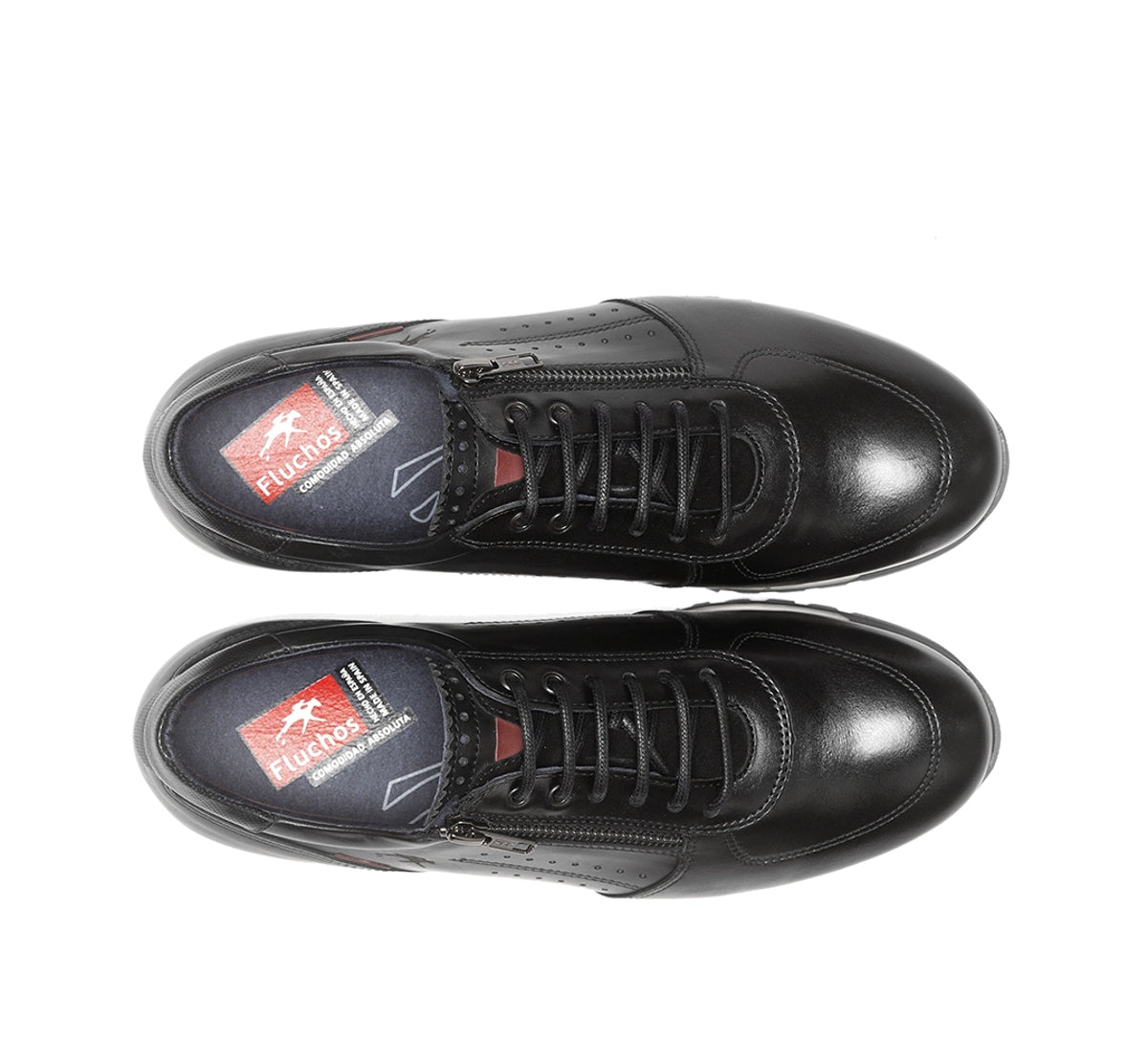 Fluchos Sander F0928 baskets homme noir cuir confort