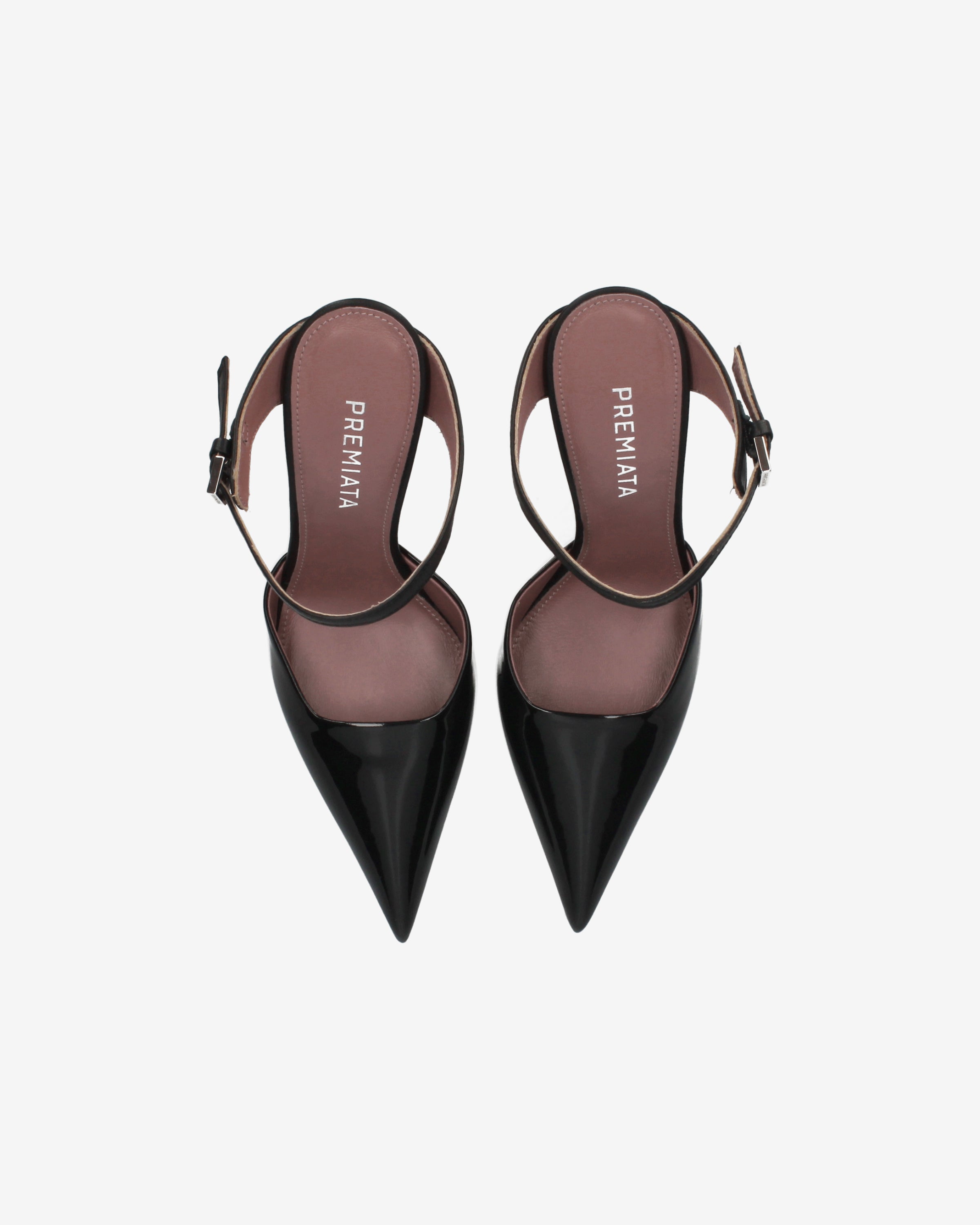 Premiata slingback verni noir escarpins 10 cm