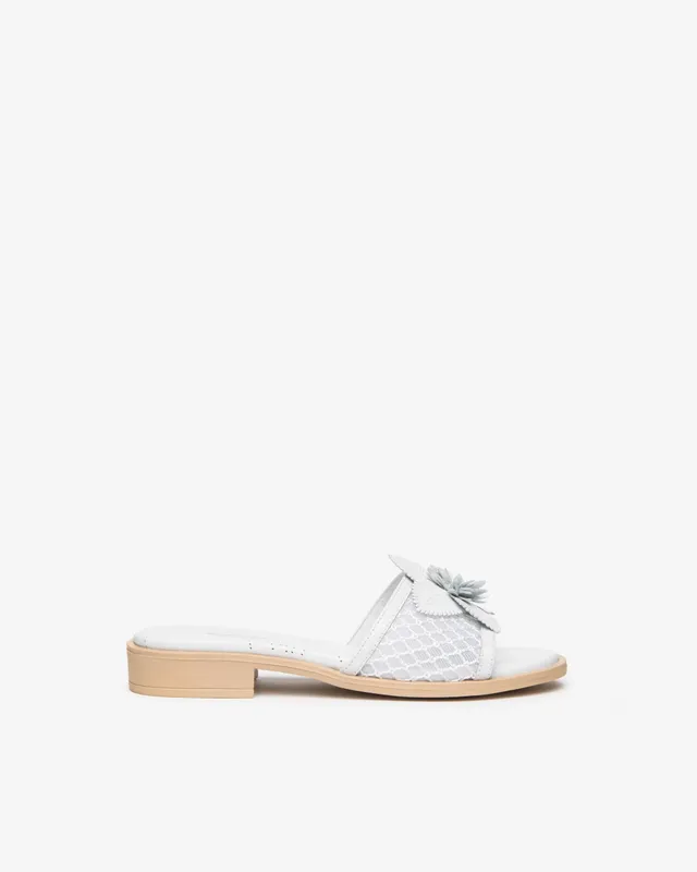 Nero Giardini Slippers mules cuir et toile femme
