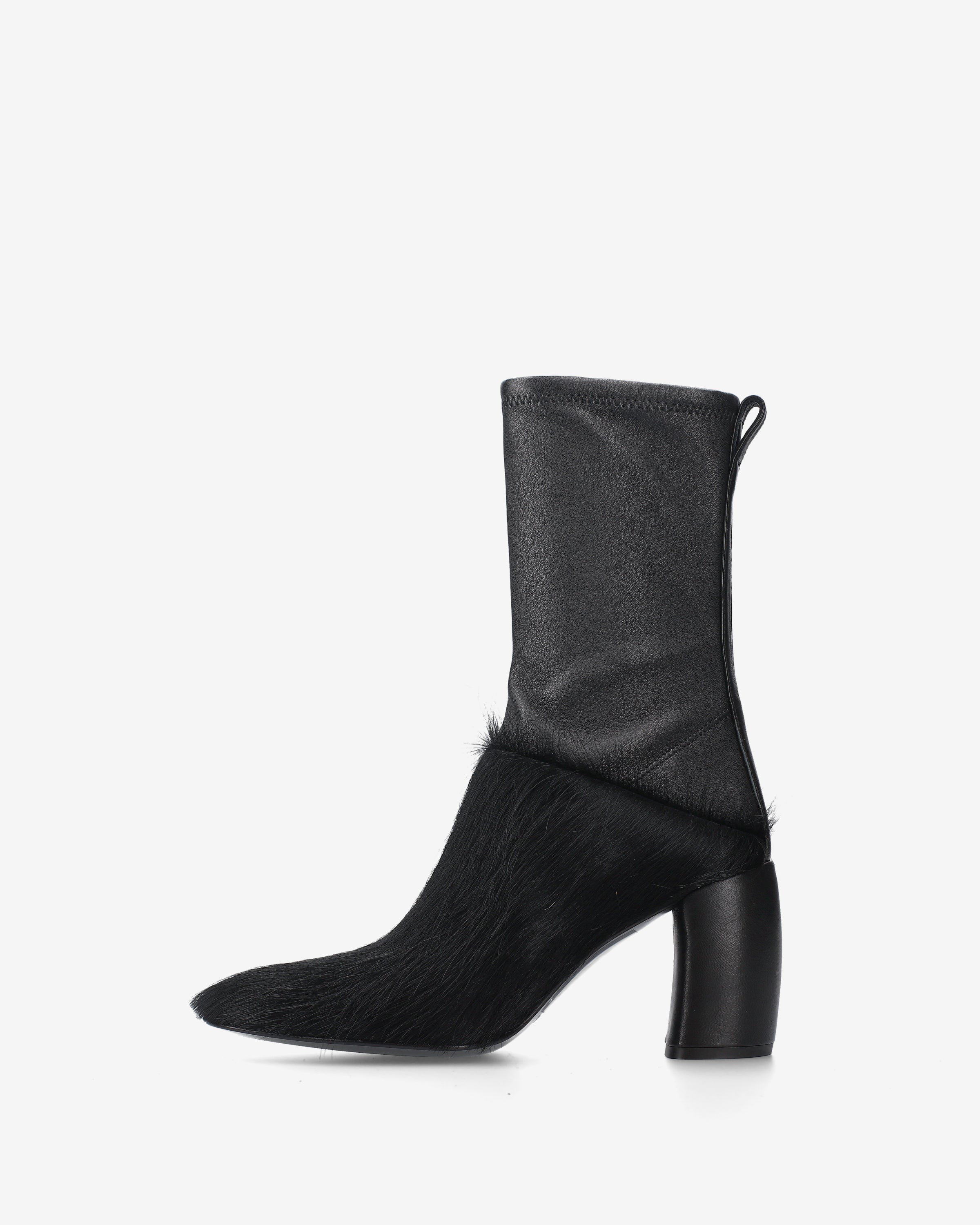 Premiata boots femme cuir noir talon 8 cm