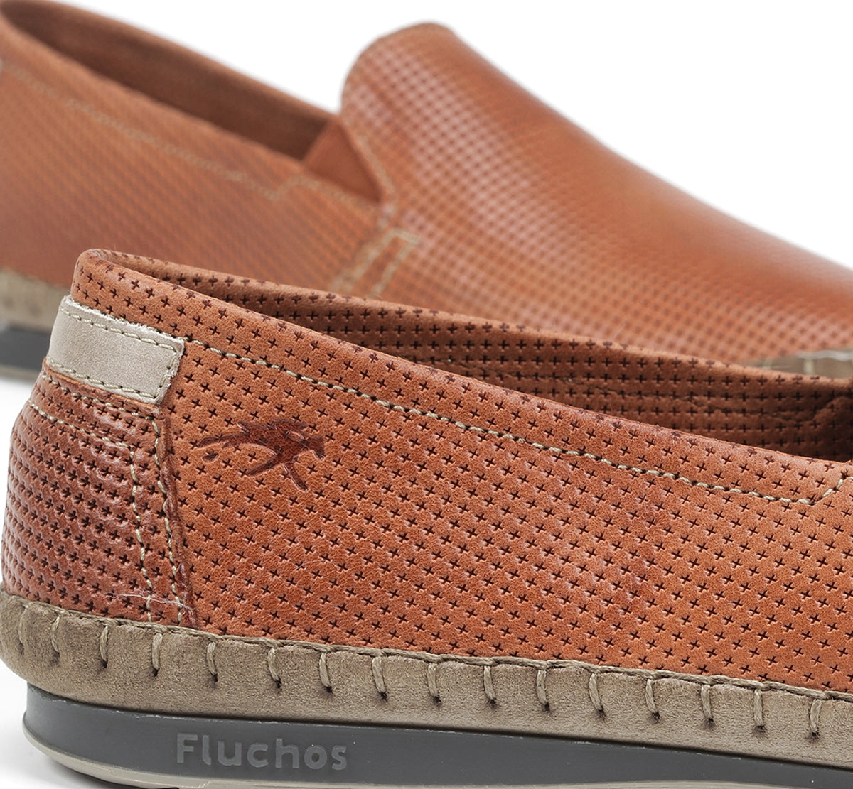 Fluchos Bahamas 8674 slip on orange homme 42 sans lacets
