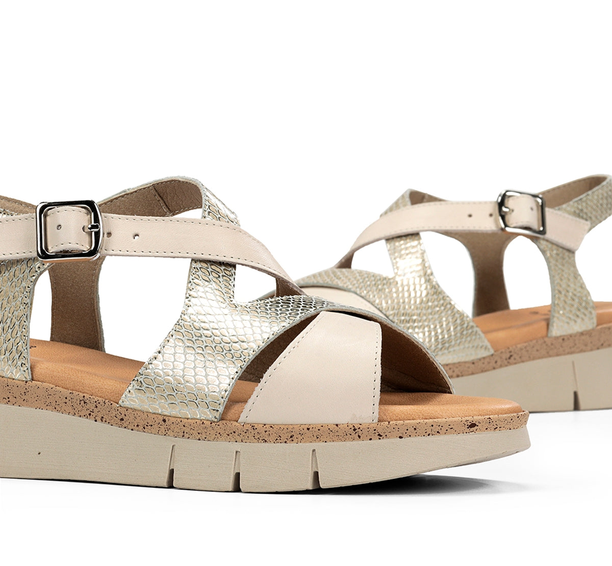 Dorking by Fluchos Klau D9485 sandale blanche femme