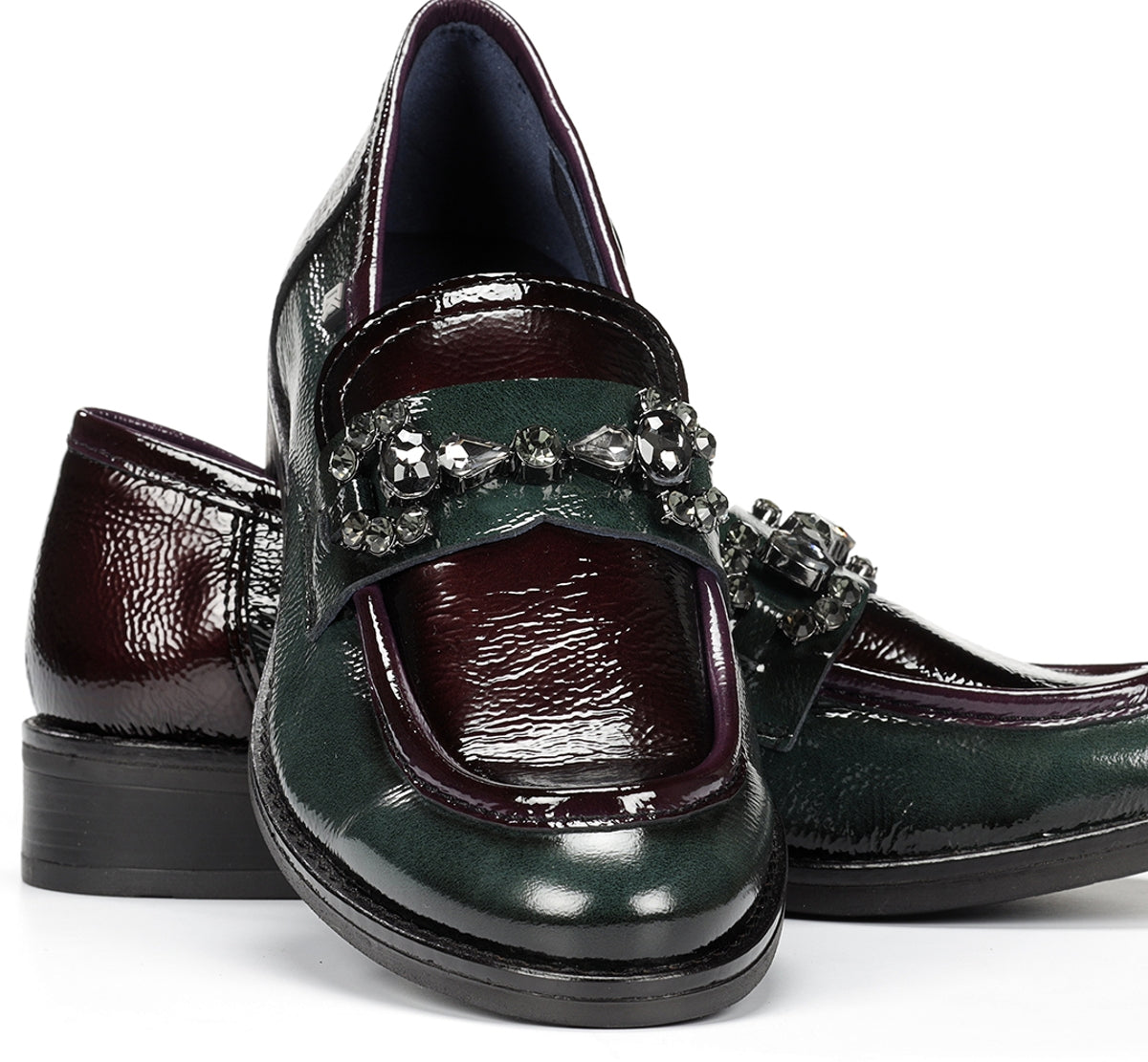 Dorking by Fluchos Harvard D9118 mocassin vert femme