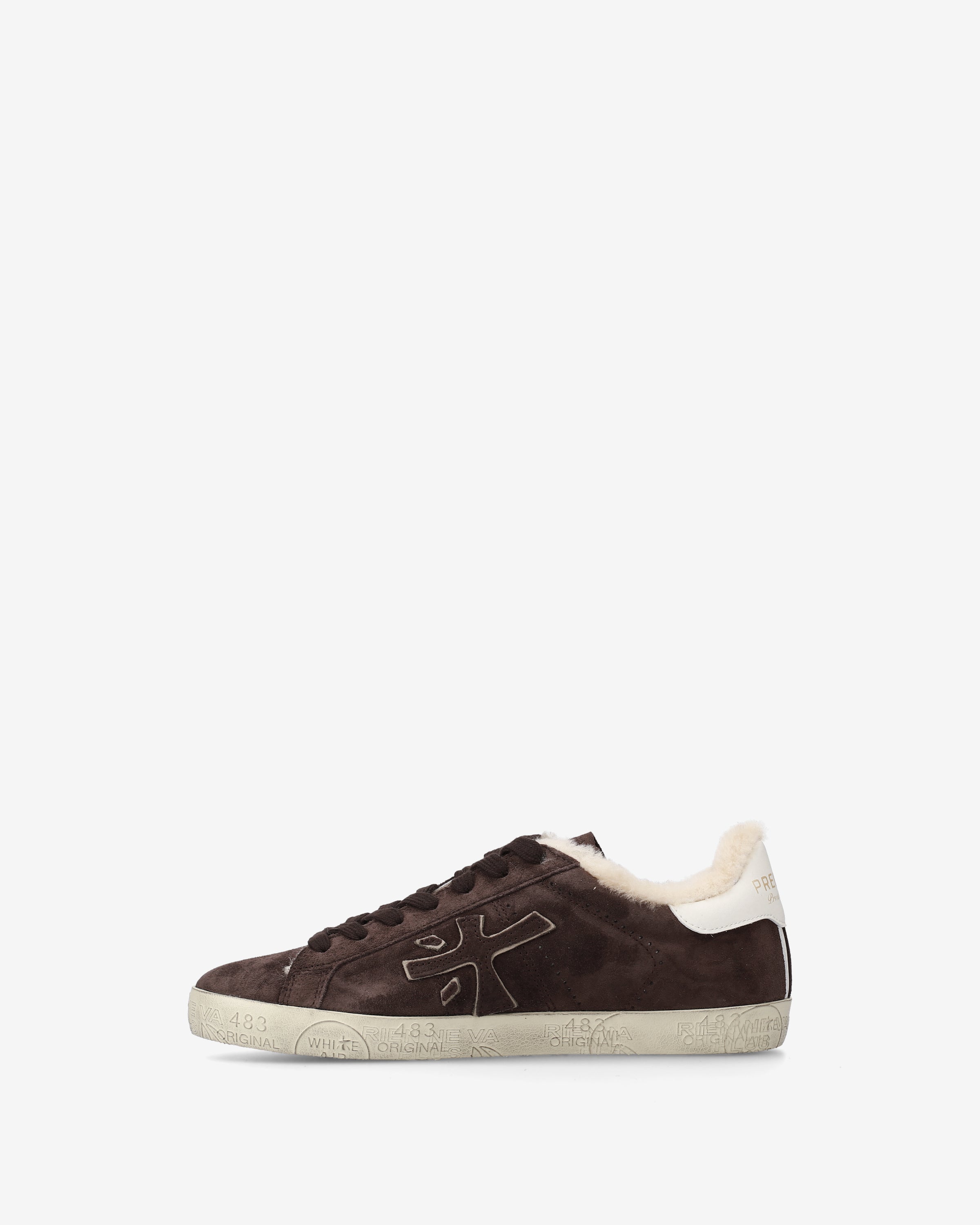 Premiata Stevend 7897m baskets cuir marron fourré