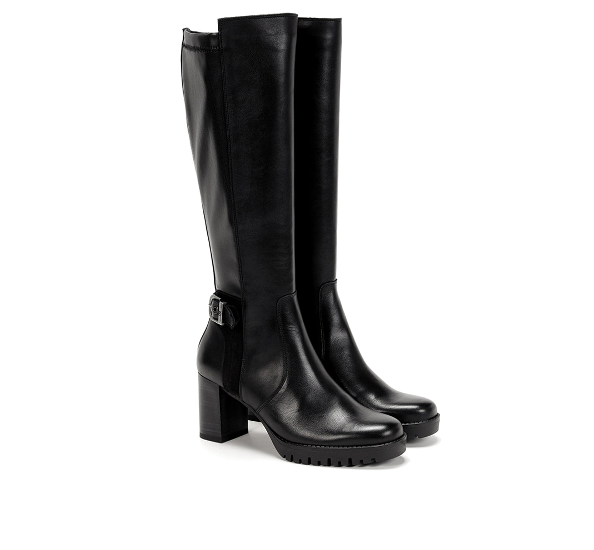 Dorking Evie D8955 Bottes Femme Noir Talon Zip