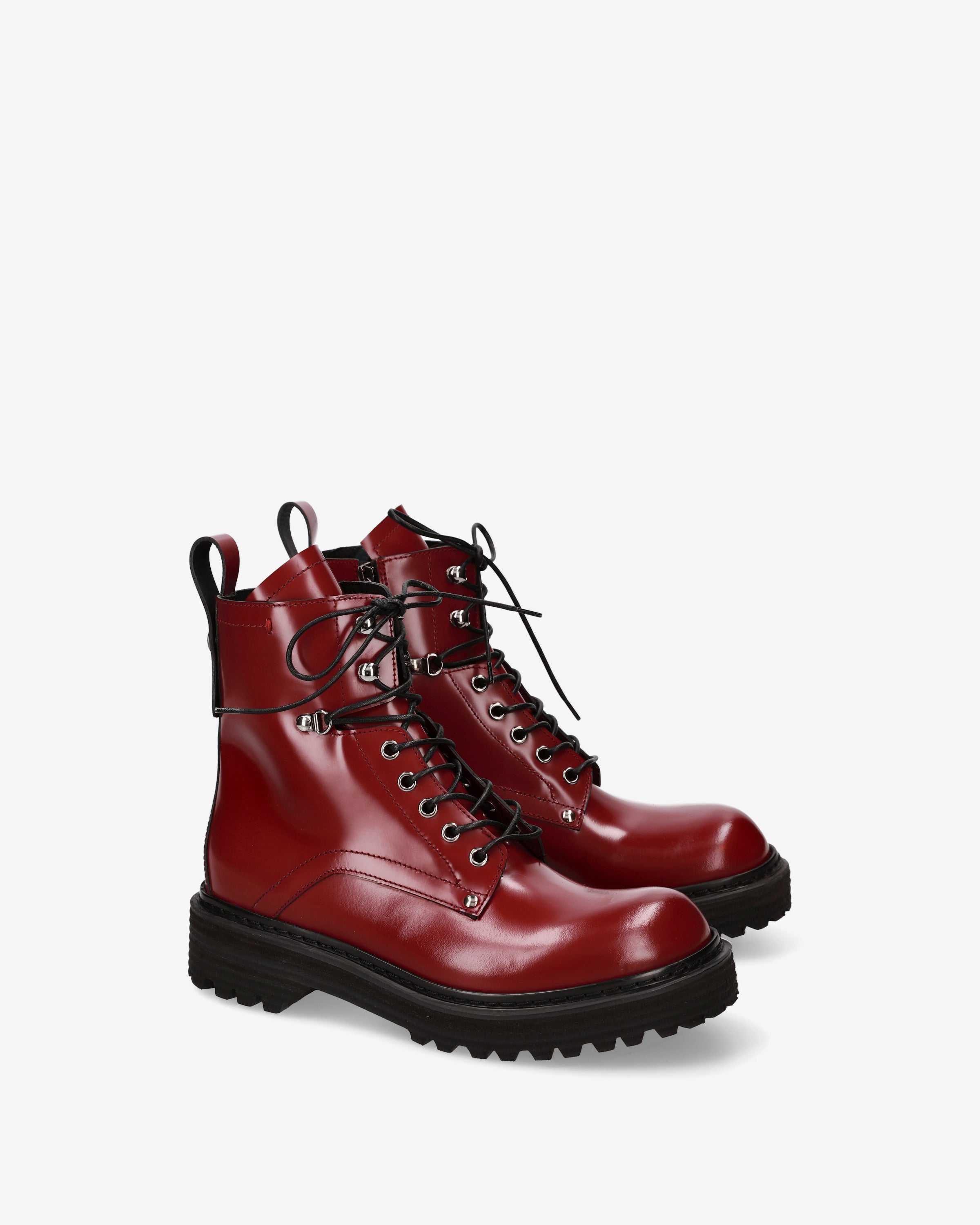Premiata Anfibio bottines cuir rouge plateforme pointure 35-41,5