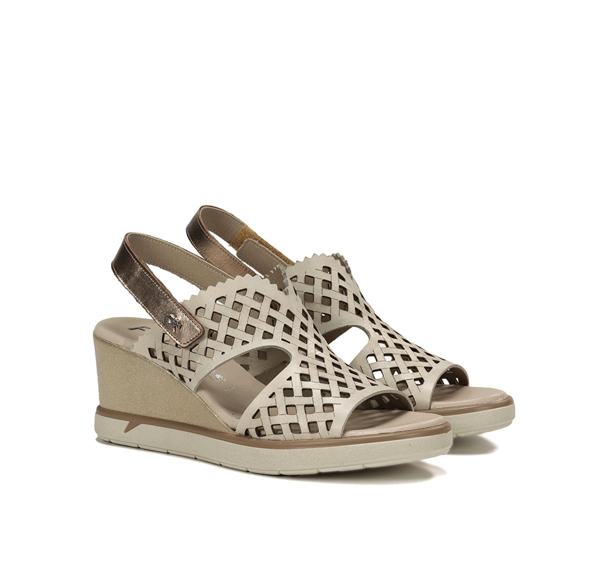Fluchos Smash F1972 sandale compensée taupe