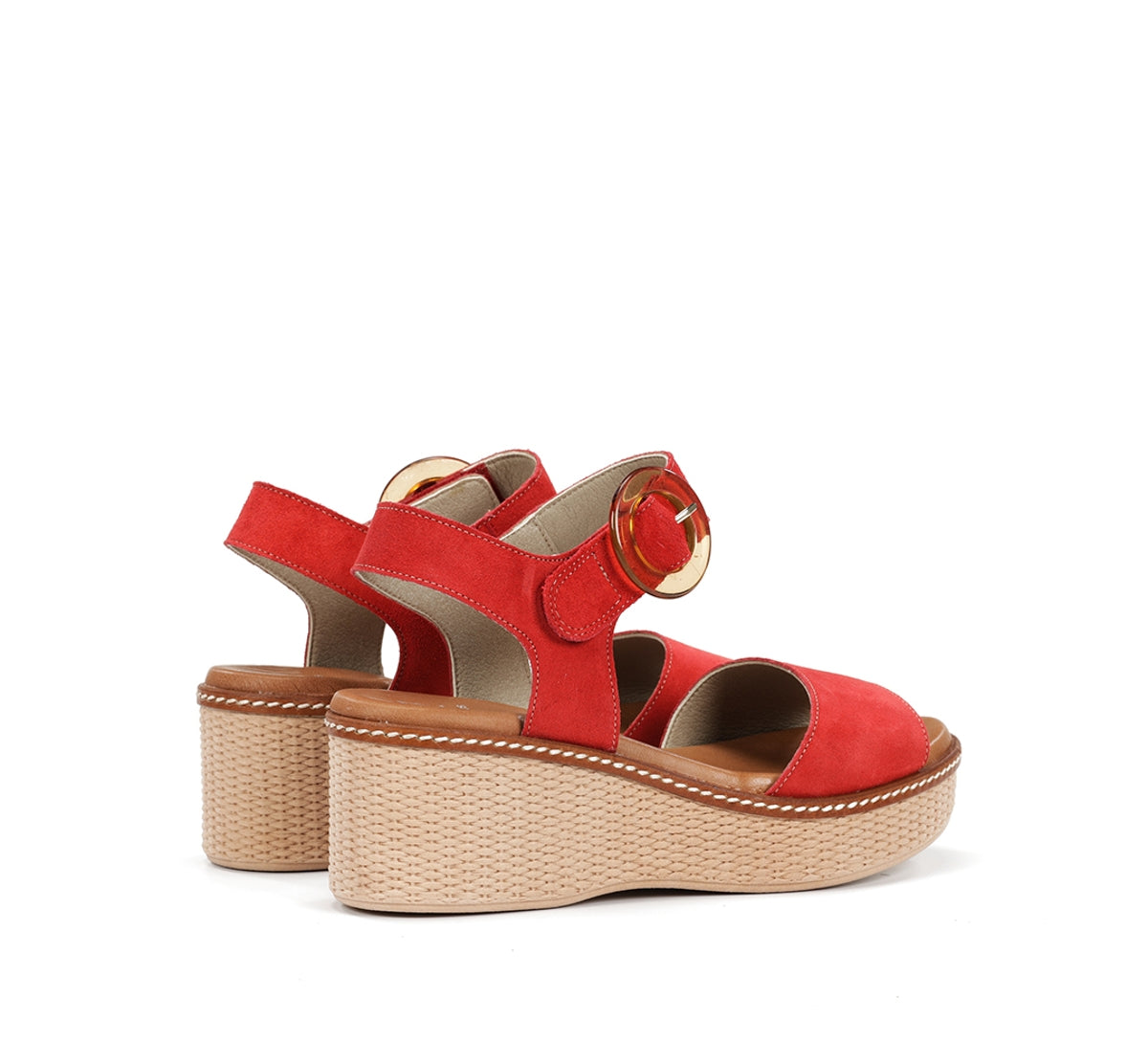 Dorking Nido D9450 sandales femme rouge plateforme