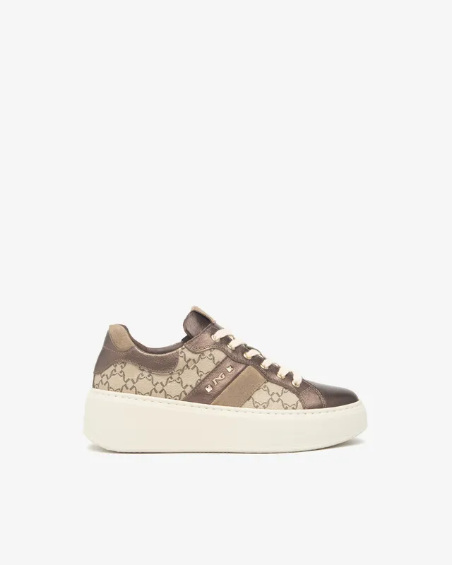 Nero Giardini Sneakers cuir daim tissu femme memory