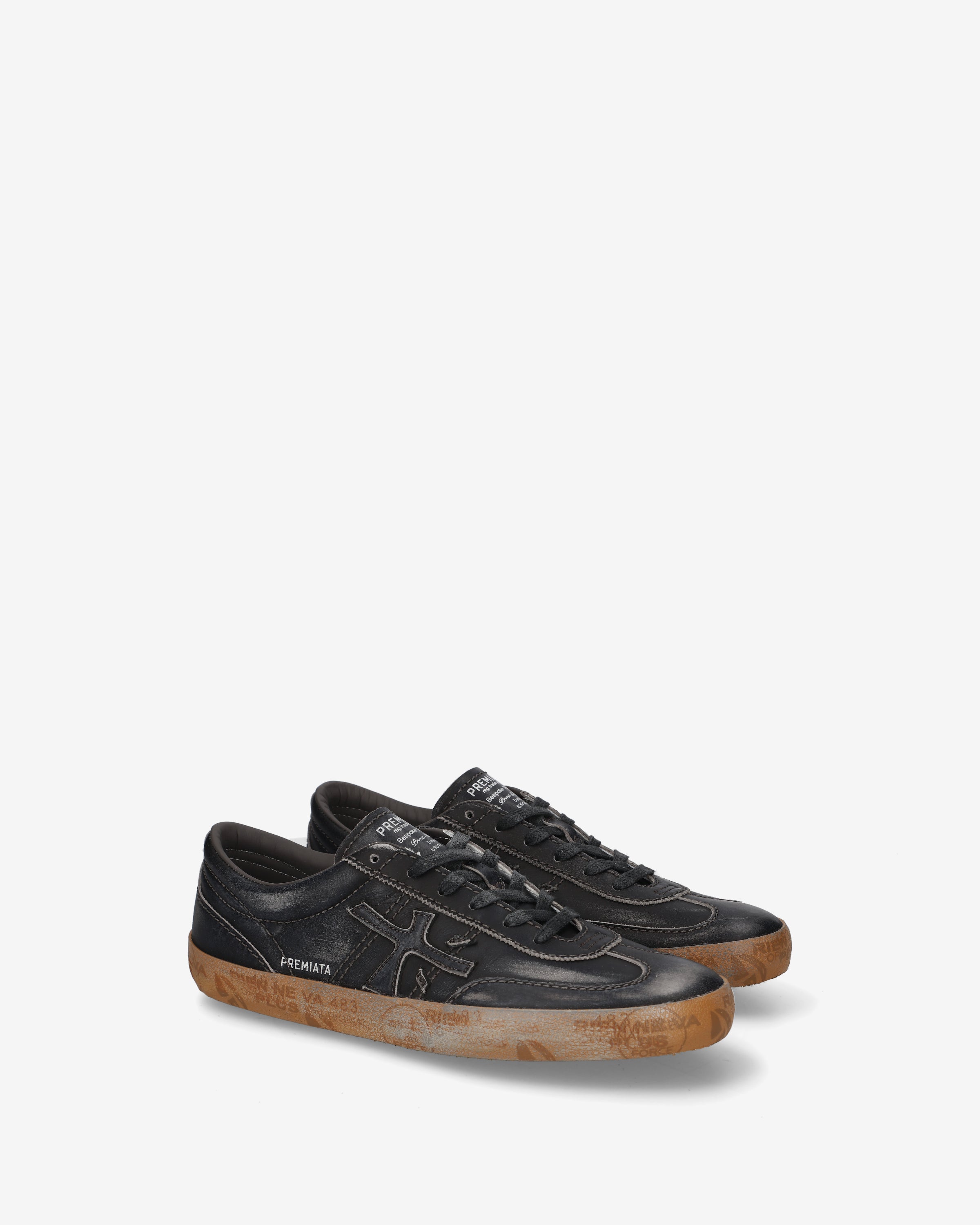 Premiata David 8599 Sneakers Cuir Noir Homme