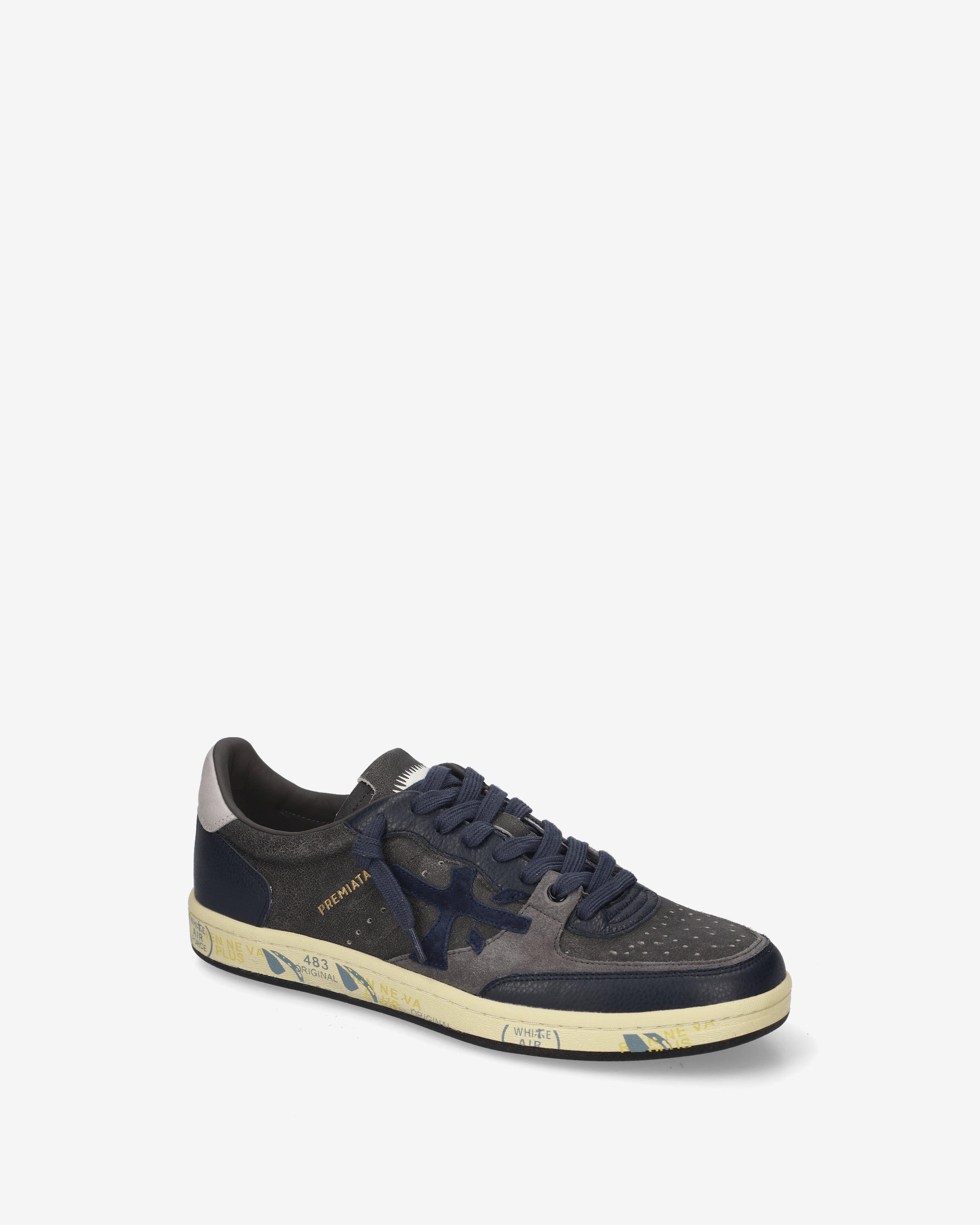 Premiata Bskt Clay 8444 baskets gris marine homme