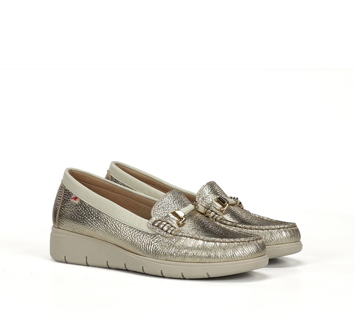 Fluchos Fluvia F2421 mocassins femme dorés cuir