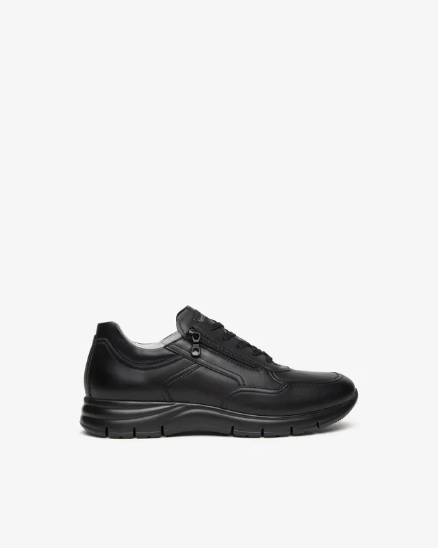 Nero Giardini Sneakers Baskets Cuir Homme Zip