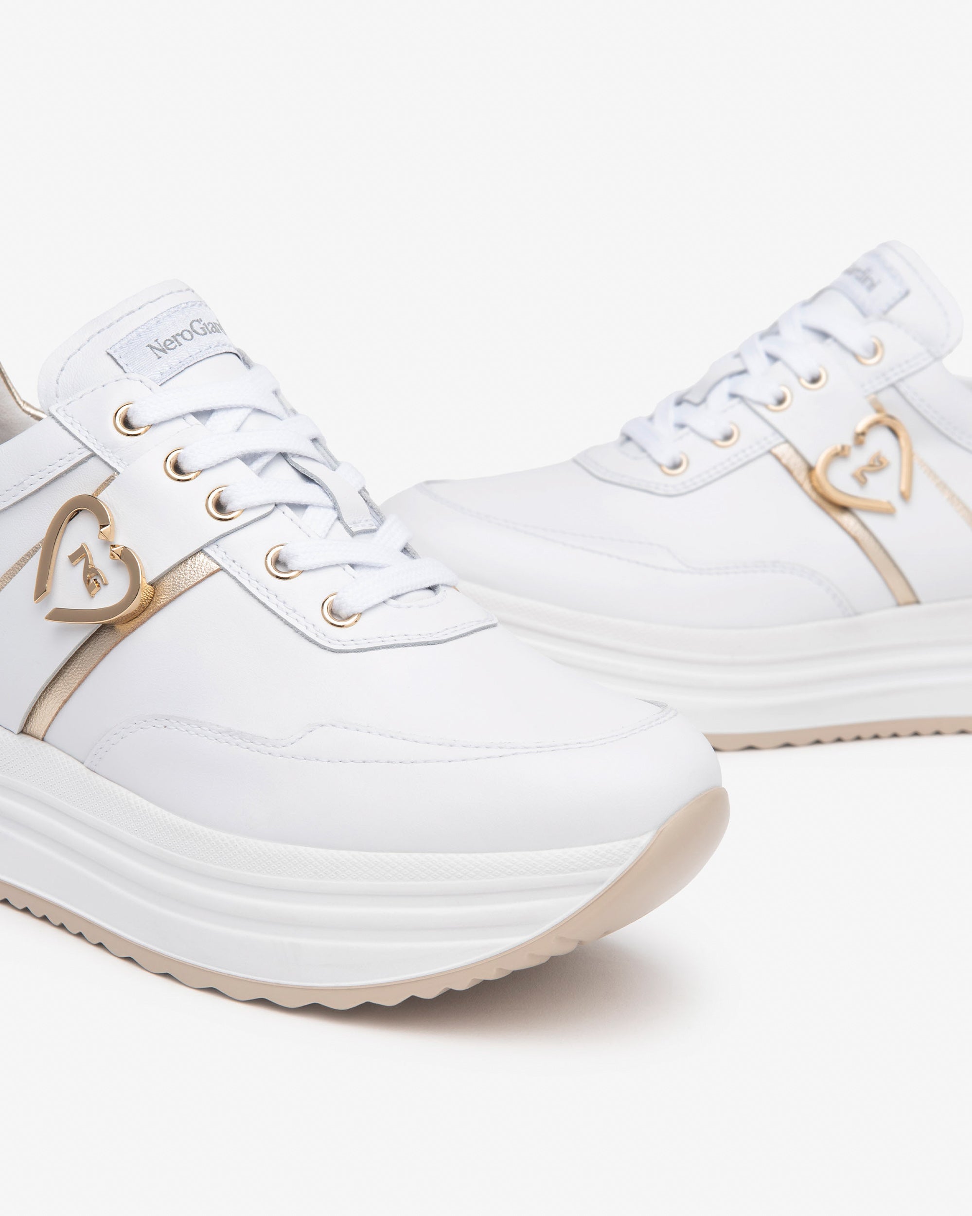 Nero Giardini Sneakers basket cuir tissu technique femme