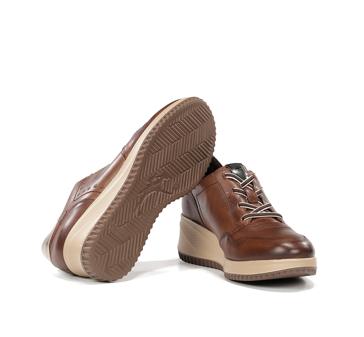 Fluchos Novax F2545 baskets marron femme compensées