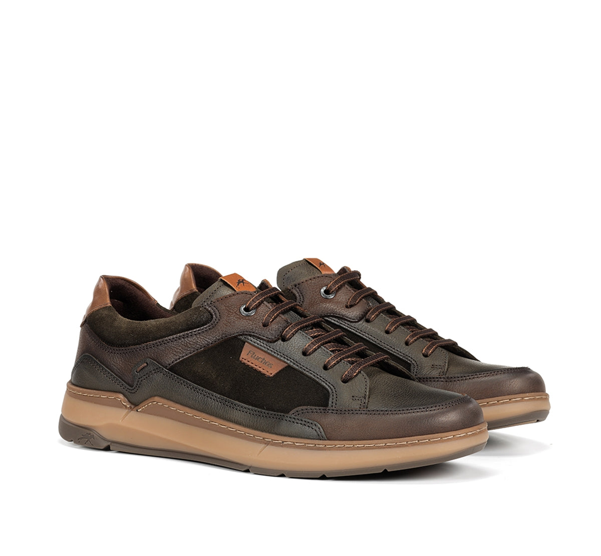 Fluchos Jeff F2279 baskets homme vert à lacets