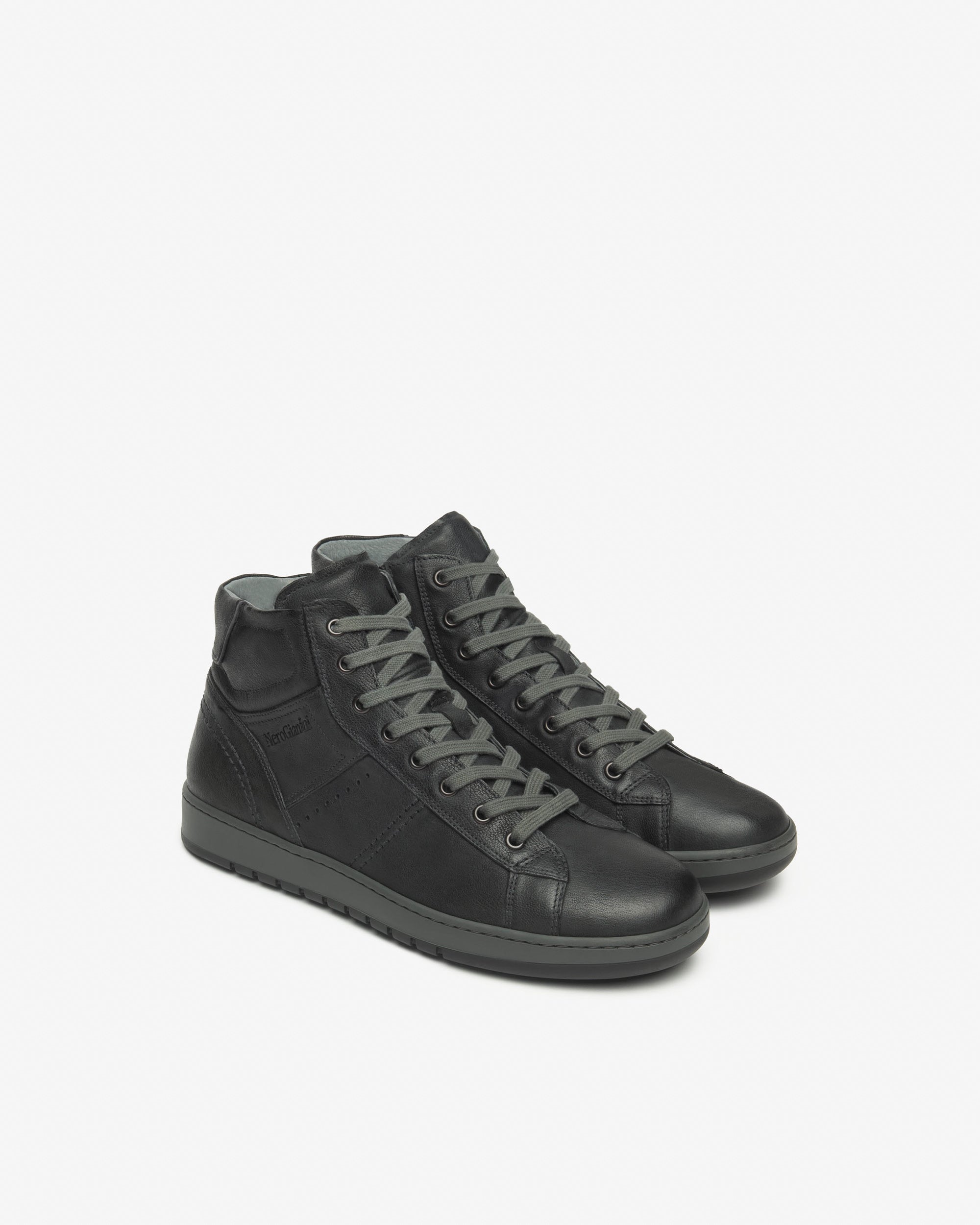 Nero Giardini Sneakers baskets cuir homme montantes