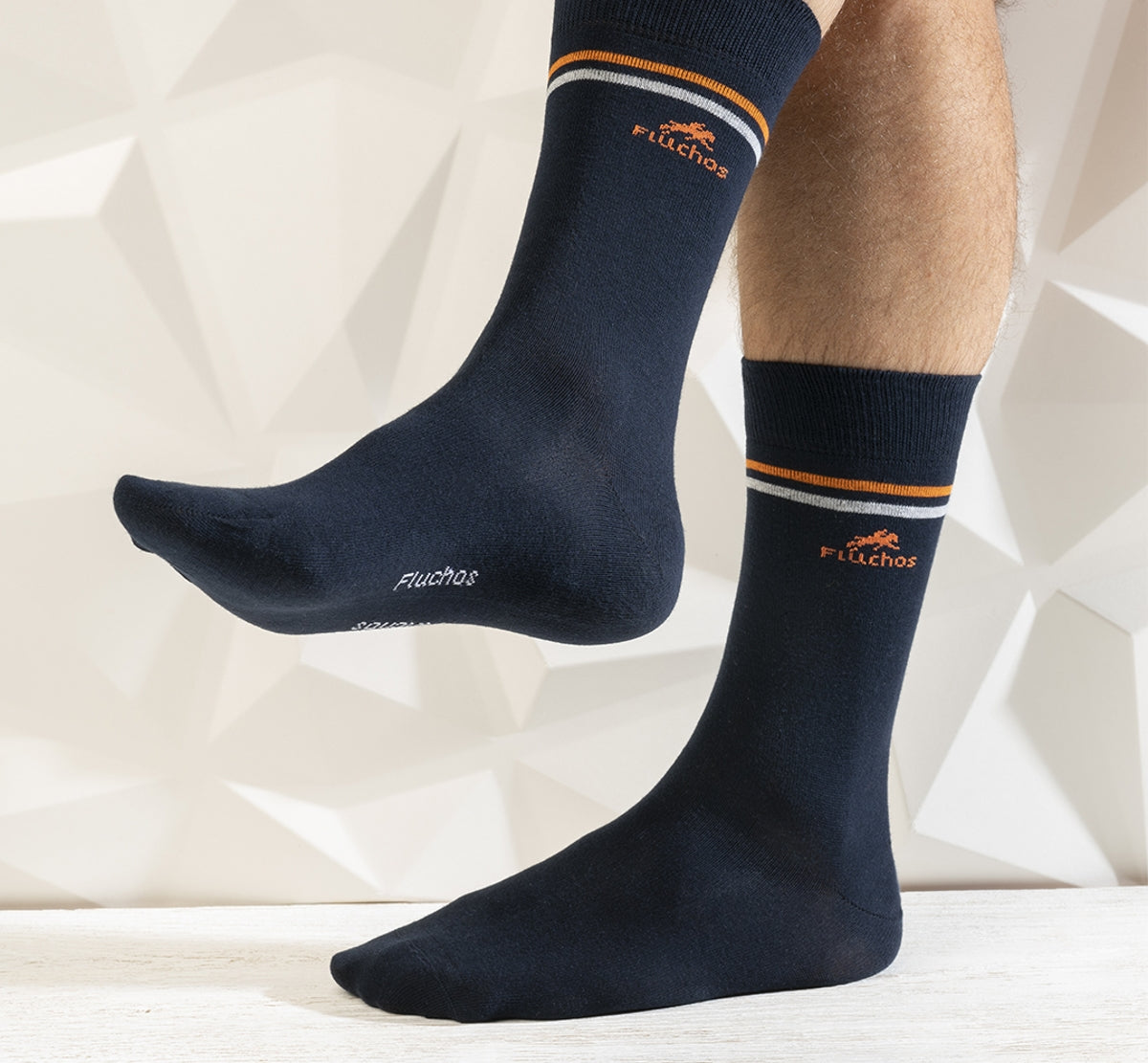 Fluchos CA0009 chaussettes longues bleues homme