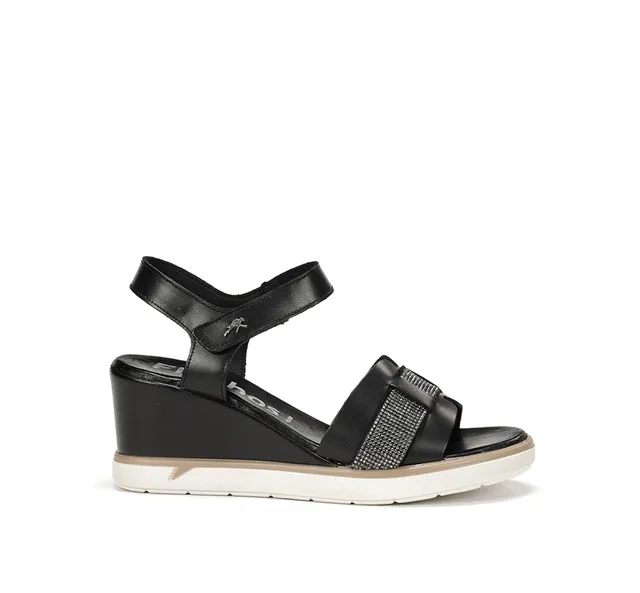 Fluchos Smash F1975 sandales compensées noir femme