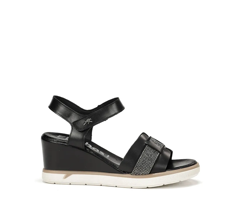 Fluchos Smash F1975 sandales compensées noir femme