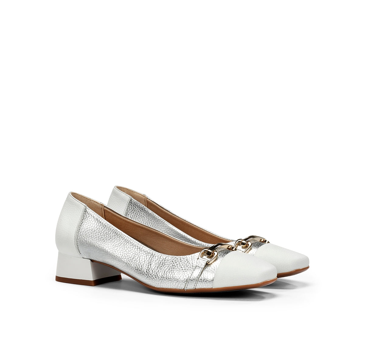 Dorking Gia D9304 mocassin femme argent talon